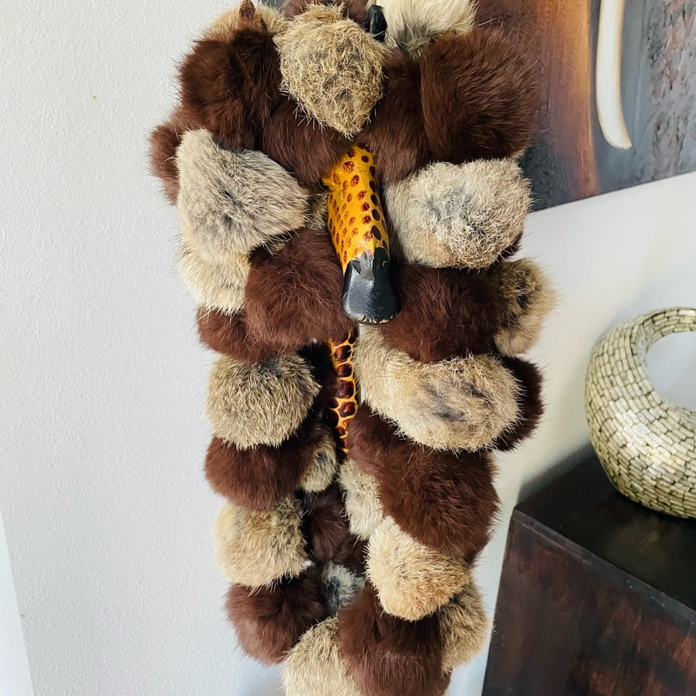 Real fur full balls. Bought out macys nwt